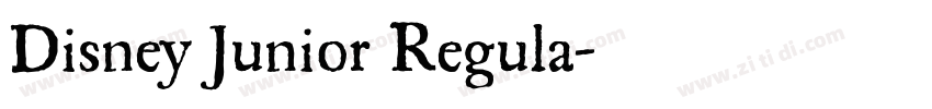 Disney Junior Regula字体转换